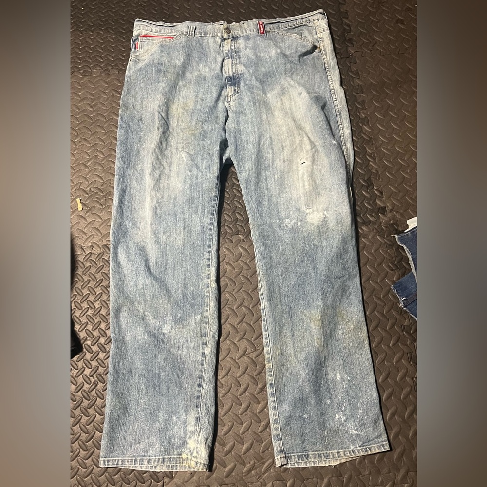 Blue Relaxed Jeans with Natural Fading